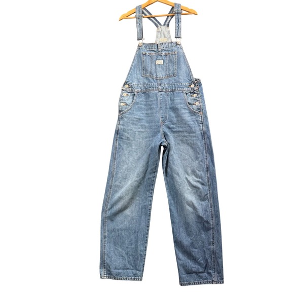 Levi's Premium Denim - Levi's Premium Denim Overalls Womens Medium Blue Casual Workwear Dungarees